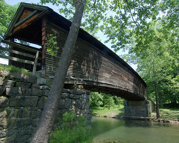 Local Convington, Virginia Tourist Attraction Humpback Covered Bridge